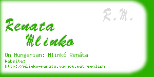 renata mlinko business card